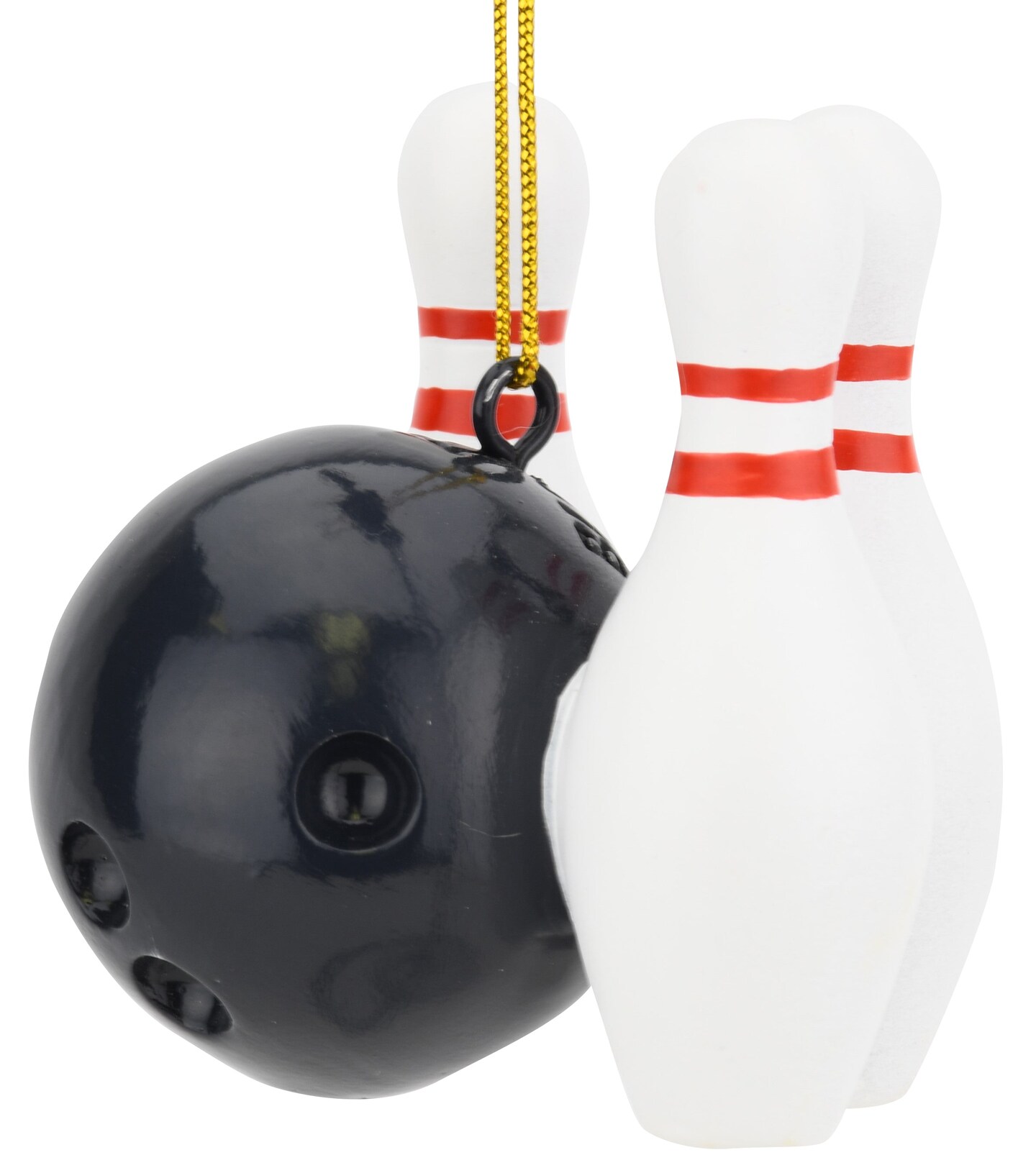 Bowling Ball and Pins Christmas Ornaments