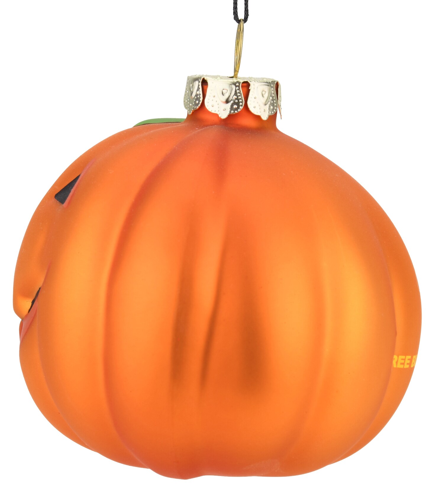 Pumpkin Glass Bulb Jack-o&#x27;-lantern Halloween Ornament