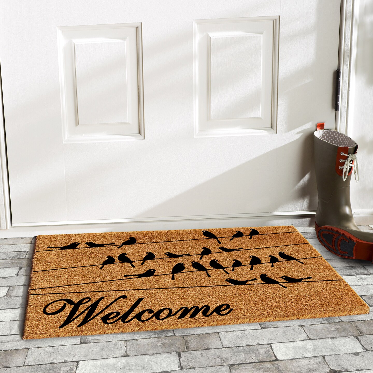 Black Bird Welcome Doormat