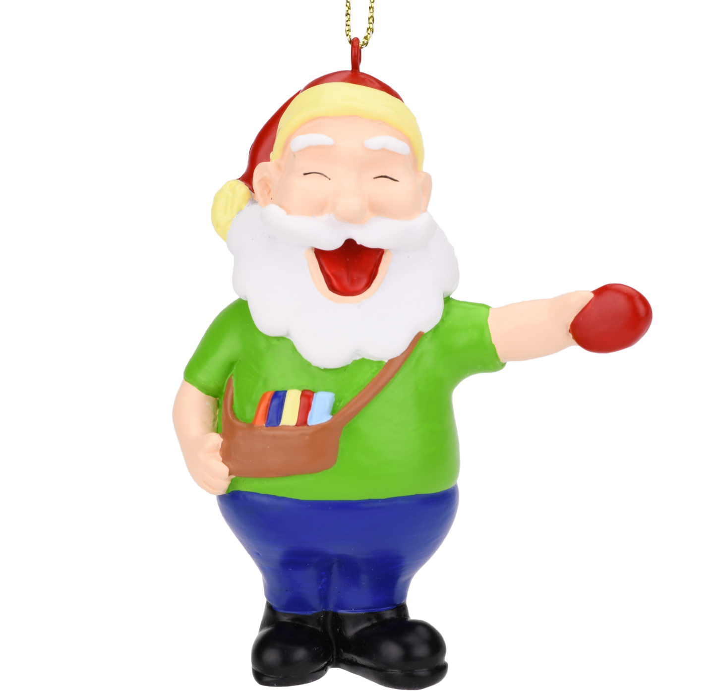 Santa Frisbee Disc Golf Christmas Ornament 2 Piece Set