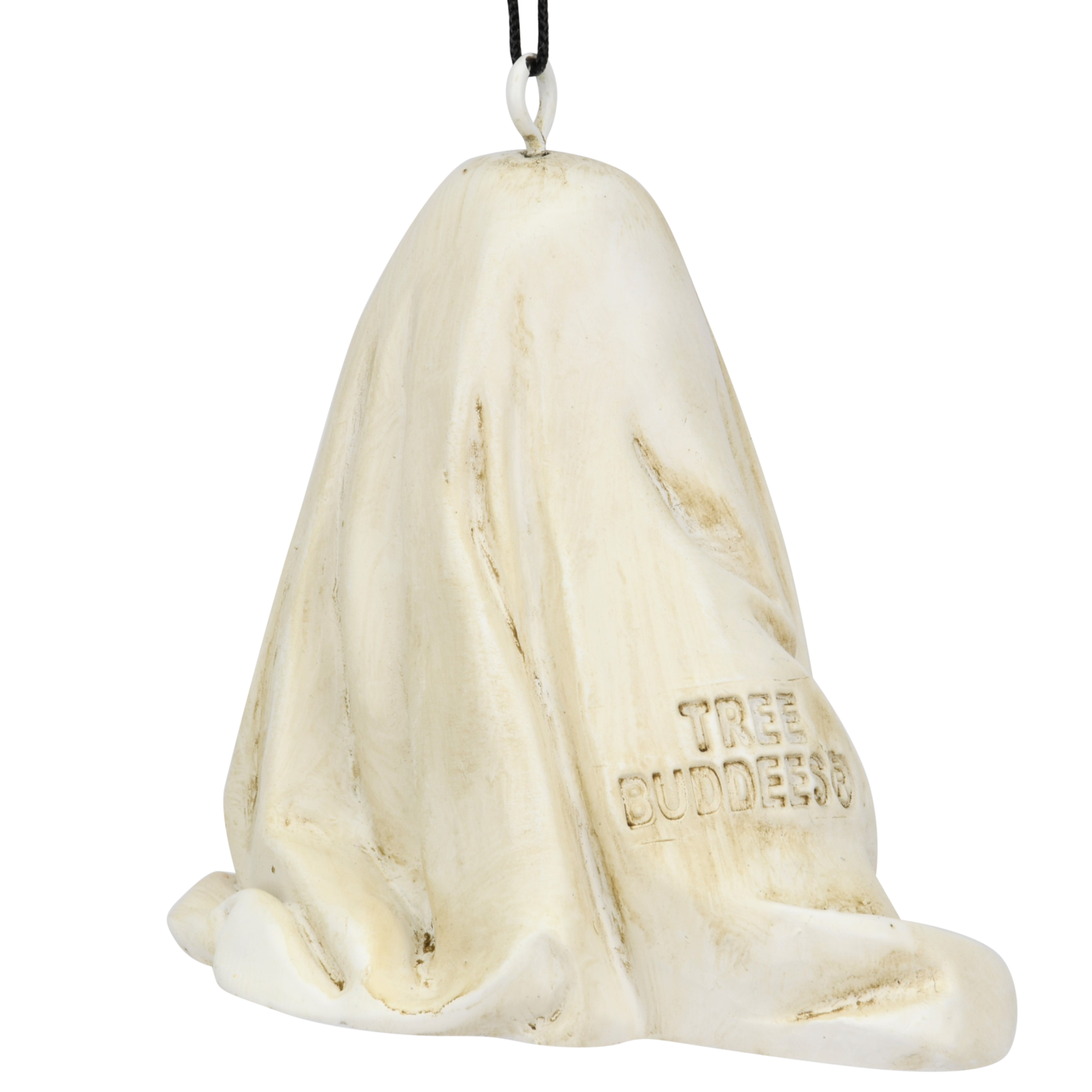 Cute Dog Dressed As Ghost with Pumpkin Halloween Ornament