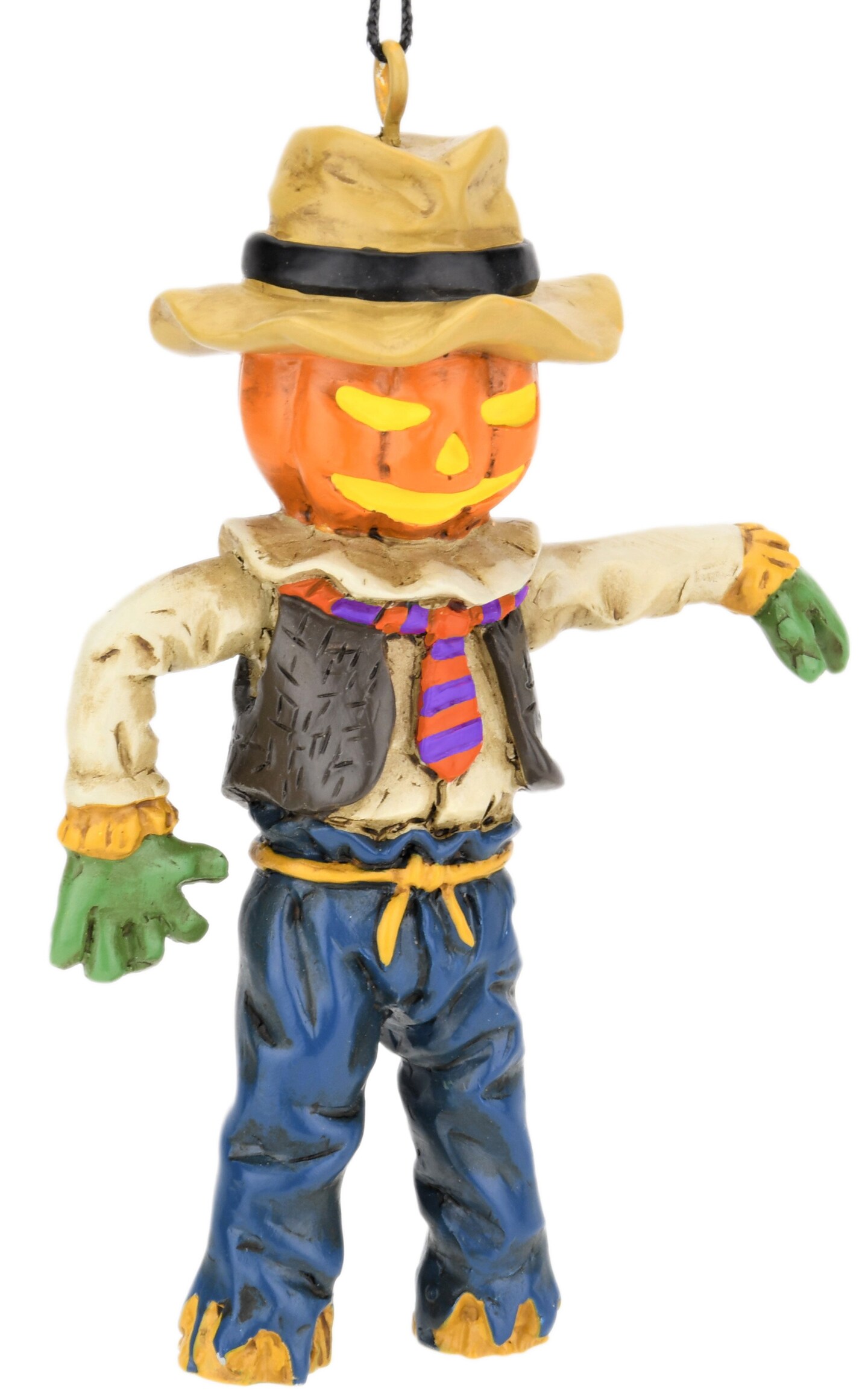 Pumpkin Head Scarecrow Halloween Ornament