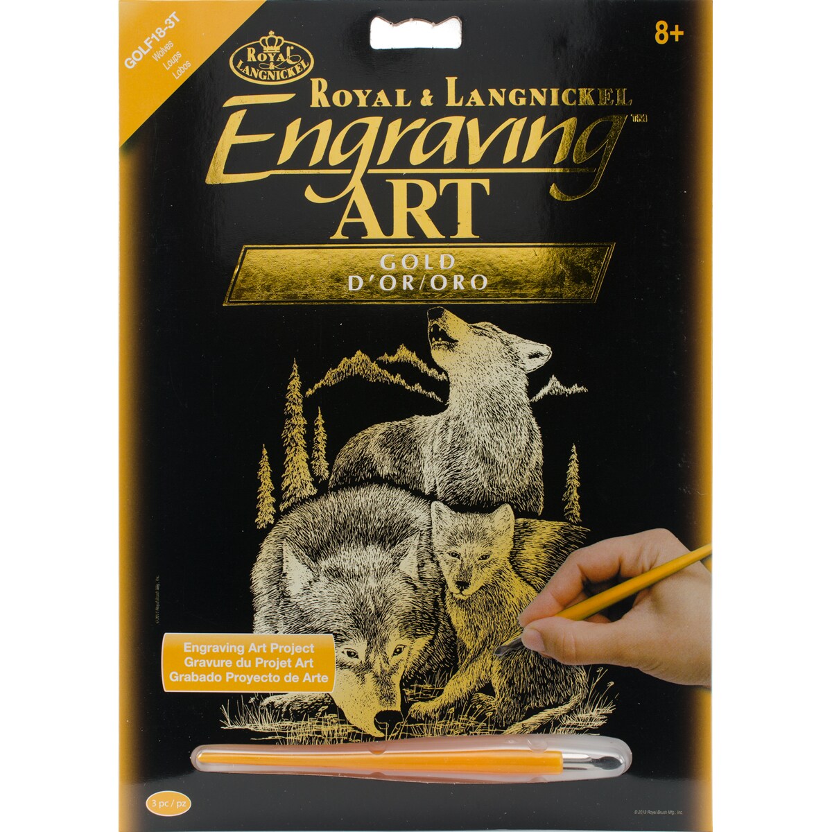 Gold Foil Engraving Art Kit 8"X10"Wolves Health & Nutrition Michaels