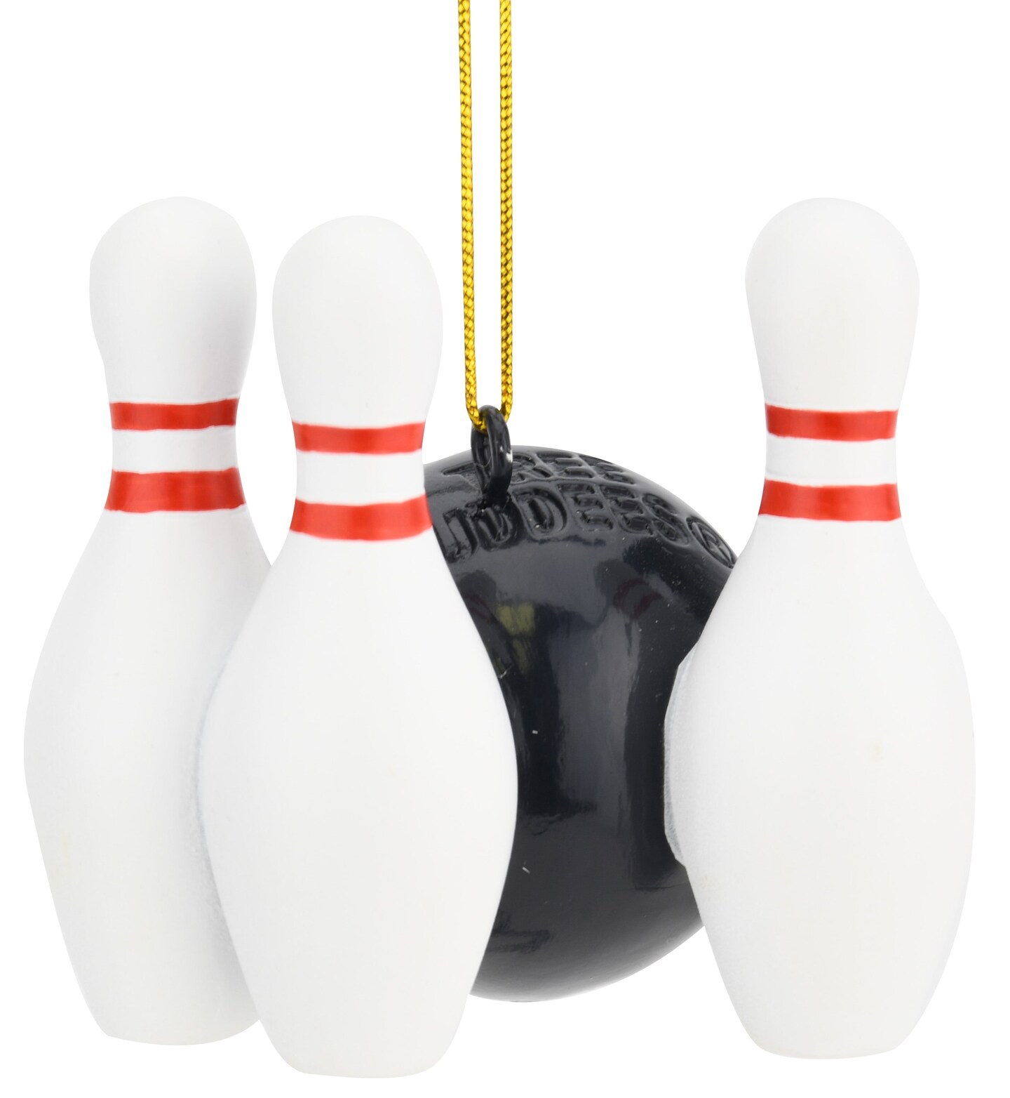 Bowling Ball and Pins Christmas Ornaments