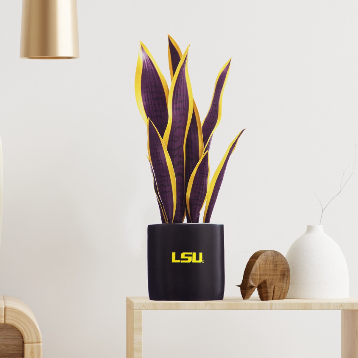 LSU Snake Plant, LSU Faux Snake Plant, LSU Gifts for Men, LSU Gifts for Women, LSU Gifts, Louisiana University Decorations, Office Accessories for Men, Desk Sets and Accessories for Women