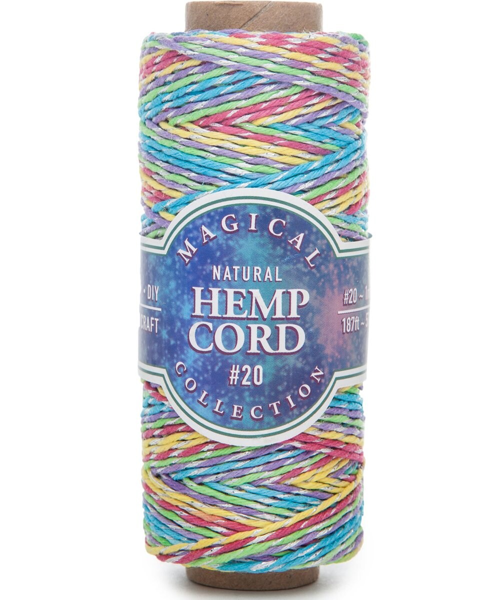 Hemptique Magical Collection Hemp Cord Spools Jewelry Bracelet Making Paper Crafting Scrapbooking Bookbinding Mixed Media Crocheting Macrame Seasonal Holiday Gift Wrapping