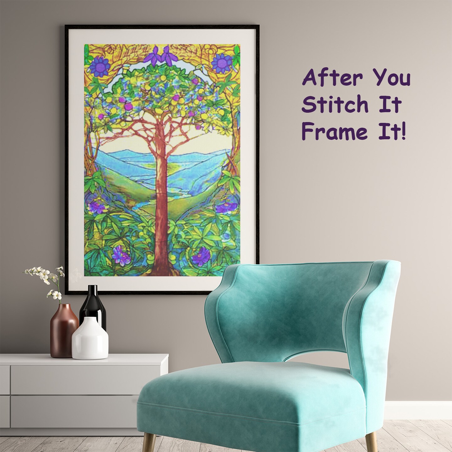 The Tree of Life Inspired by Louis Comfort Tiffany Counted Cross Stitch Pattern by Orenco Originals LLC | Michaels