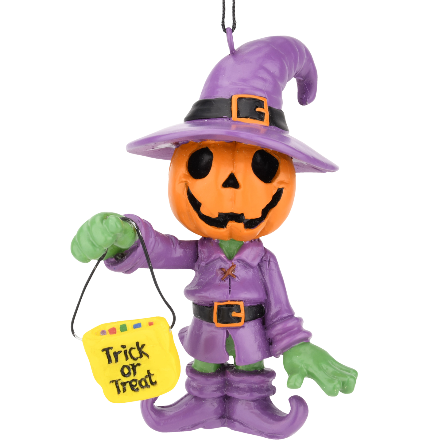 Trick or Treating Pumpkin Man Halloween Ornaments