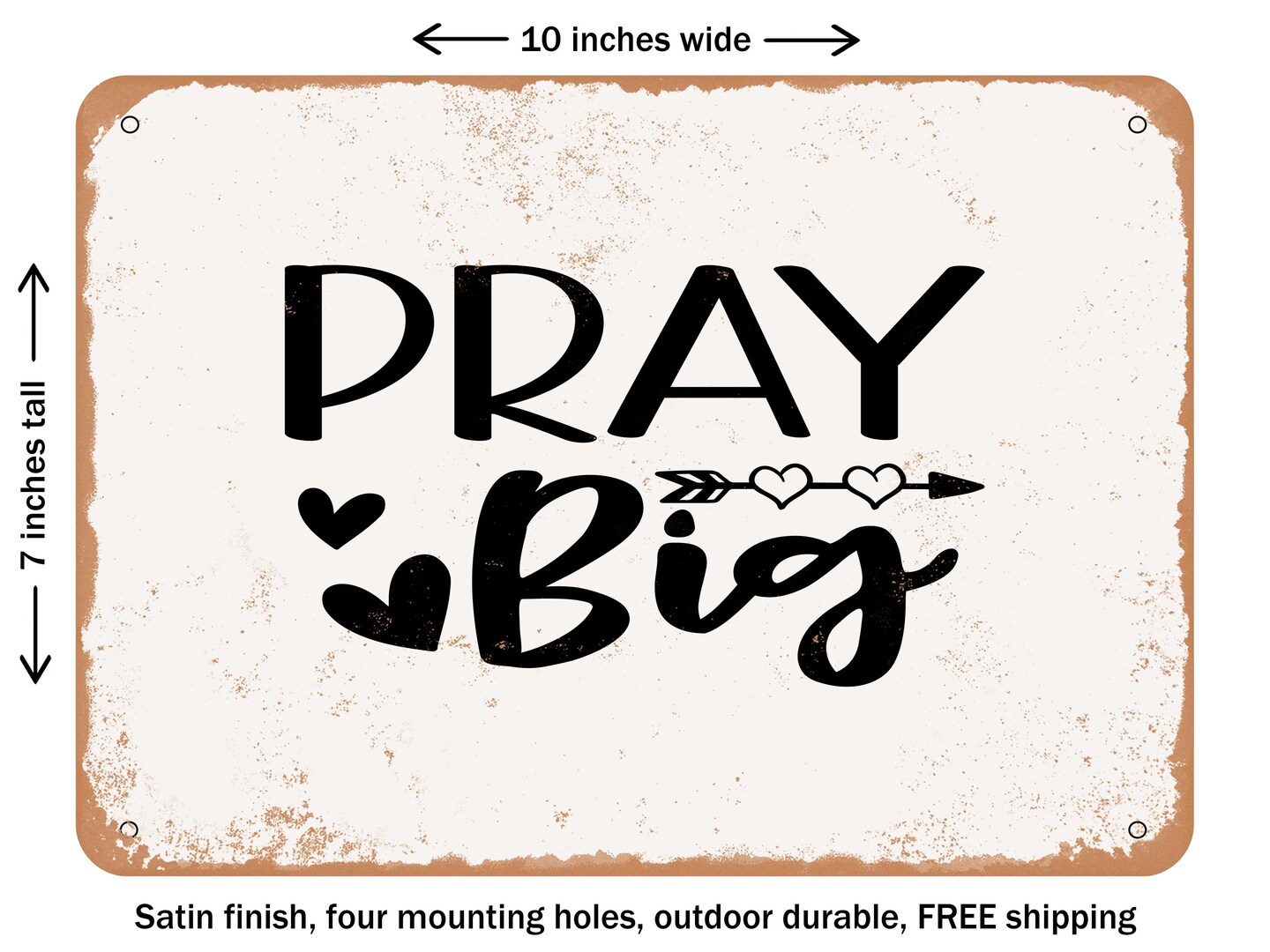 Decorative Metal Sign Pray Big Vintage Rusty Look Signs Michaels 2872