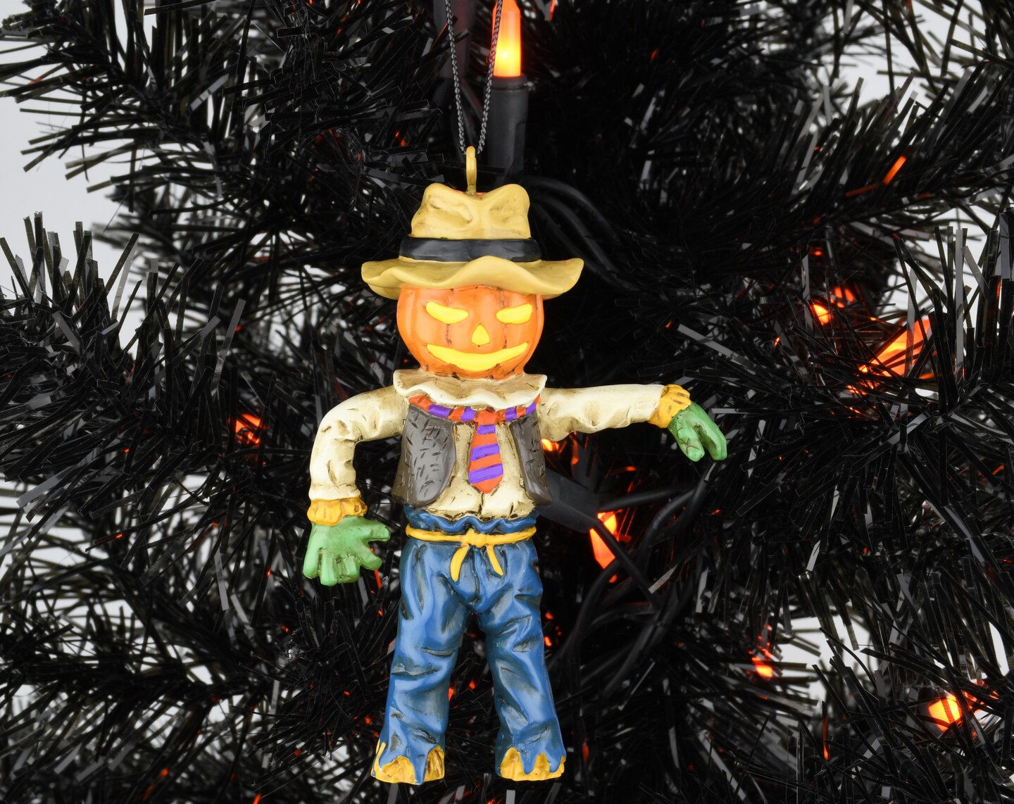 Pumpkin Head Scarecrow Halloween Ornament
