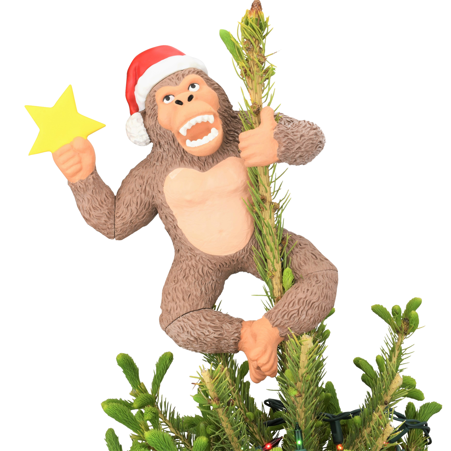 Tree Buddees King Kong Climbing The Tree Funny Christmas Tree Topper - Large 10"