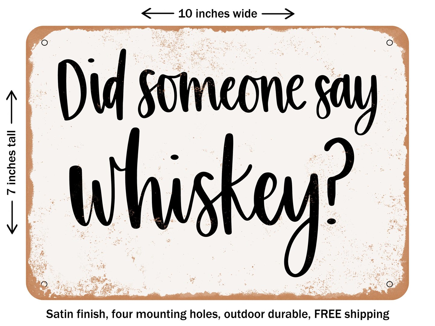 DECORATIVE METAL SIGN Whiskey Vintage Rusty Look Signs Michaels