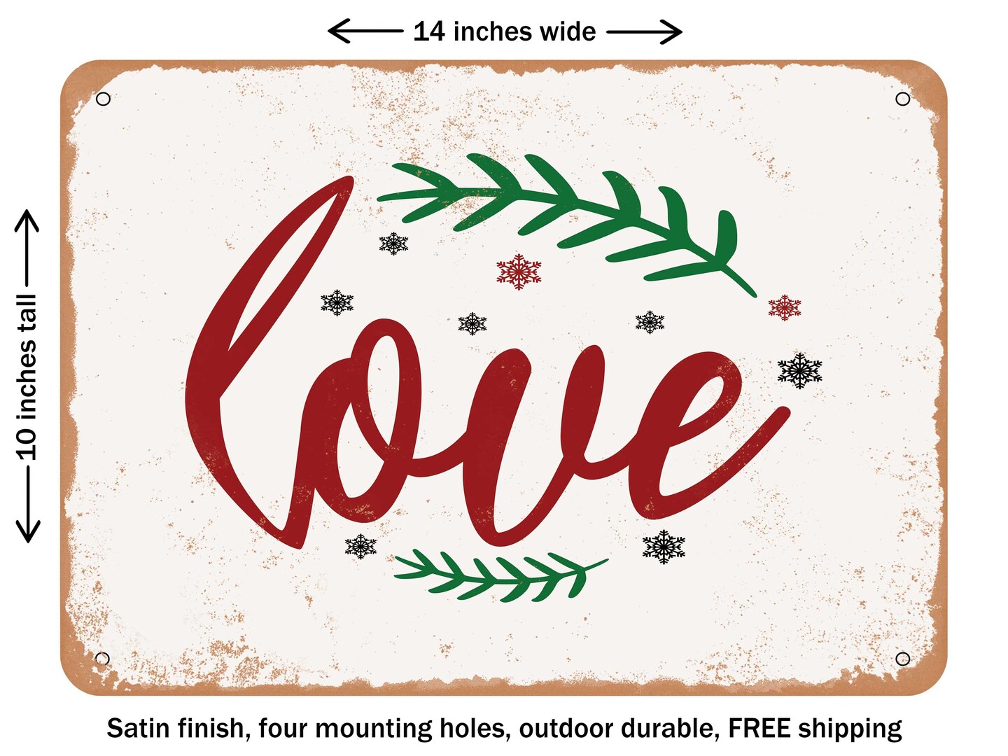 Decorative Metal Sign Love9 Vintage Rusty Look Signs Michaels 5820