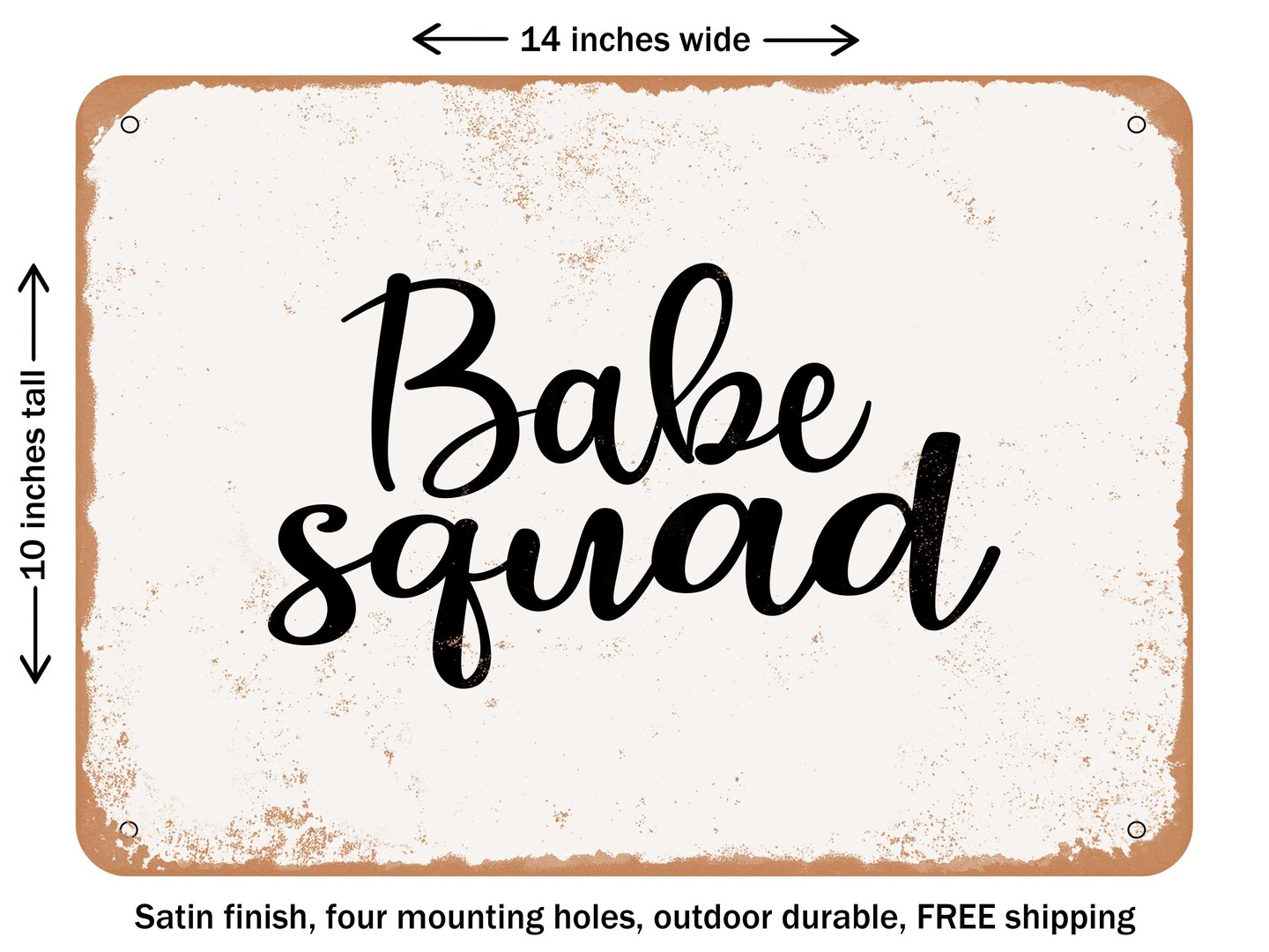 Decorative Metal Sign Babe Squad Vintage Rusty Look Signs Michaels 6990