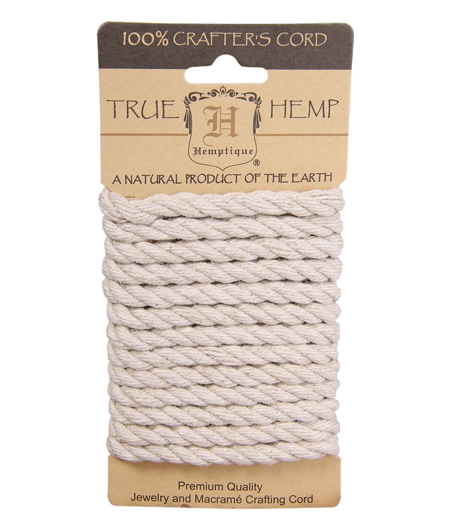 Hemptique 6mm Twisted Hemp Rope Cards Eco Friendly Sustainable Naturally  Grown Jewelry Bracelet Making Paper Crafting Scrapbooking Bookbinding Mixed