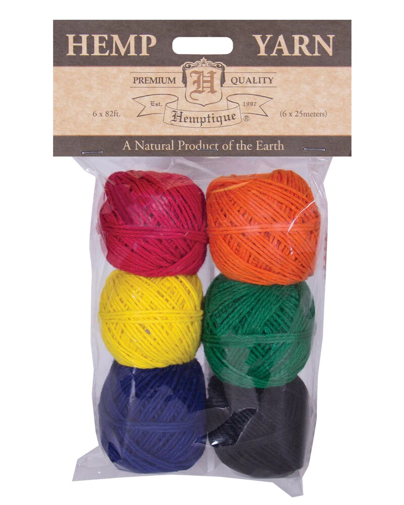 Hemptique Hemp Yarn Bon Bons Eco Friendly Sustainable Naturally Grown Jewelry Bracelet Making Paper Crafting Scrapbooking Bookbinding Mixed Media Crocheting Macrame Seasonal Holiday Gift Wrapping Outdoor Gardening