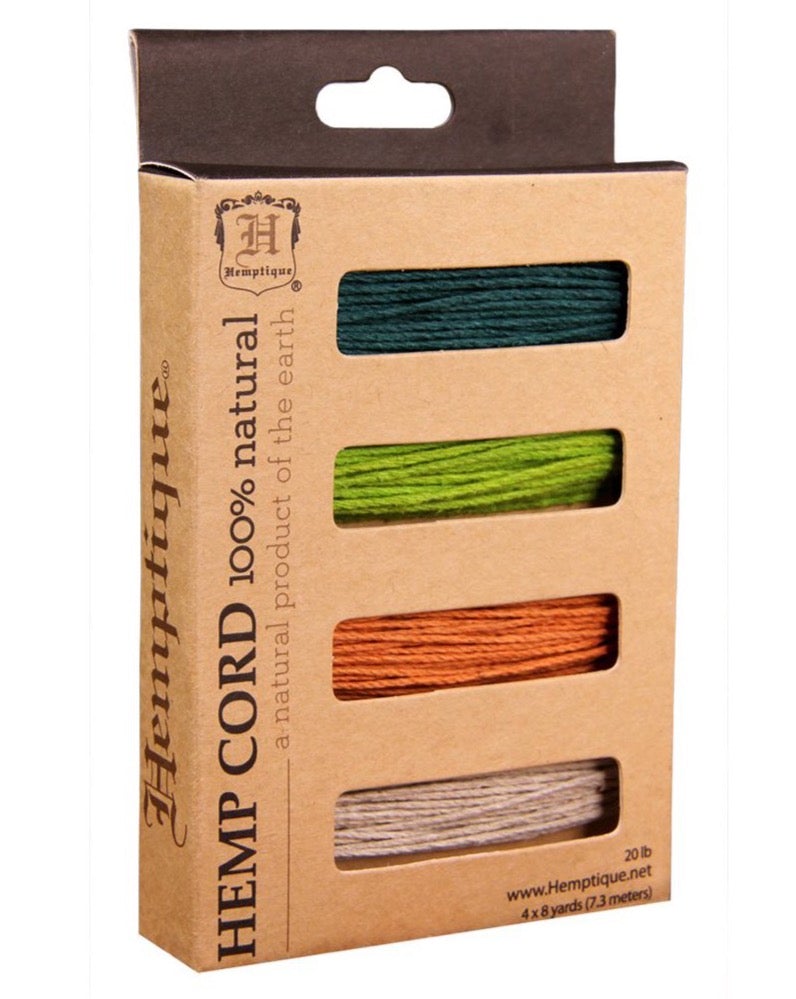 Hemptique 1mm #20 Hemp Cord Spools Jewelry Making Macrame Crochet Crafting  Gift Wrapping