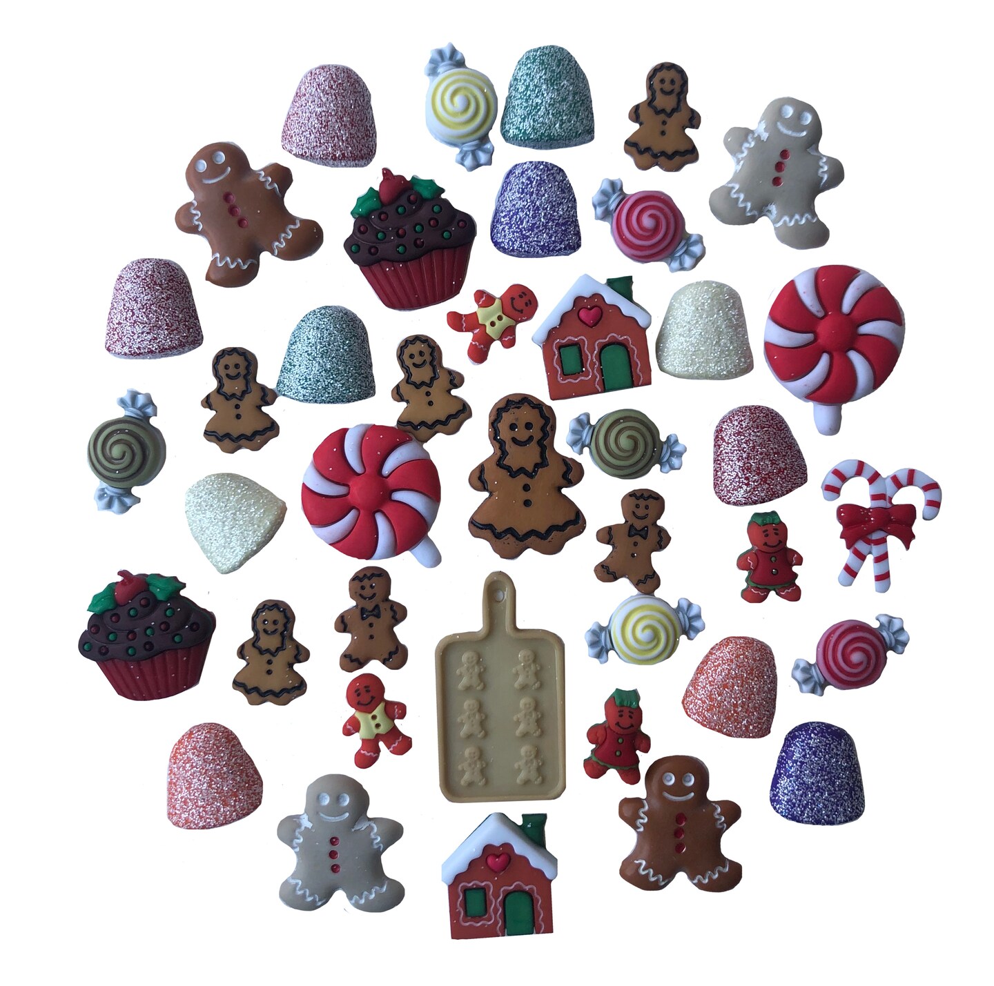 Buttons Galore Gingerbread and Christmas Button Super Value Pack for DIY Craft and Sewing Projects
