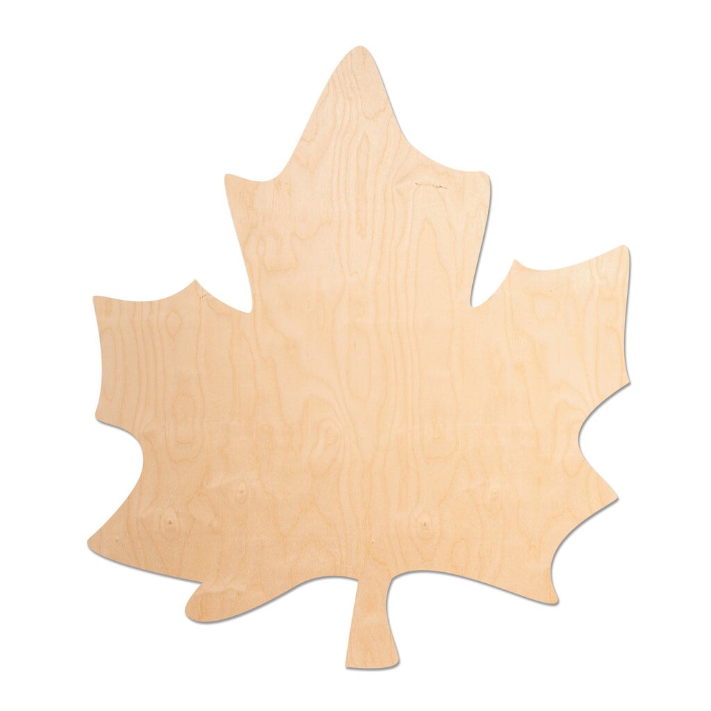 20 in. Unfinished Wooden Maple Leaf