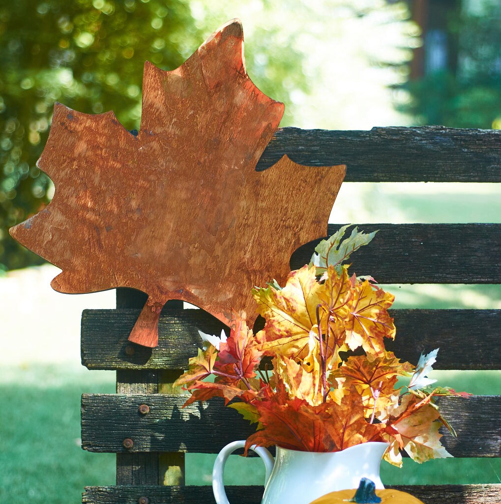 20 in. Unfinished Wooden Maple Leaf