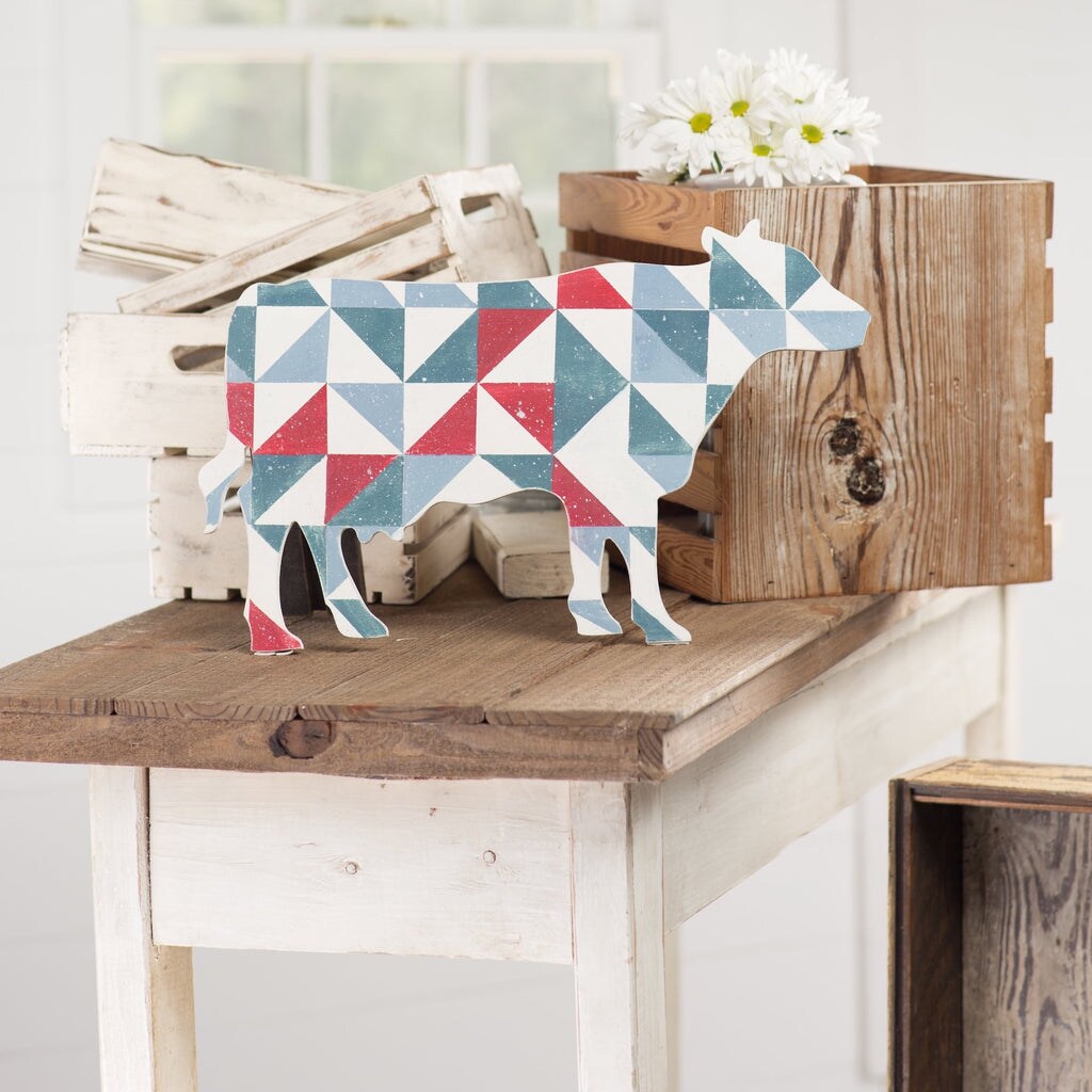 20 in. Unfinished Wooden Cow Shape