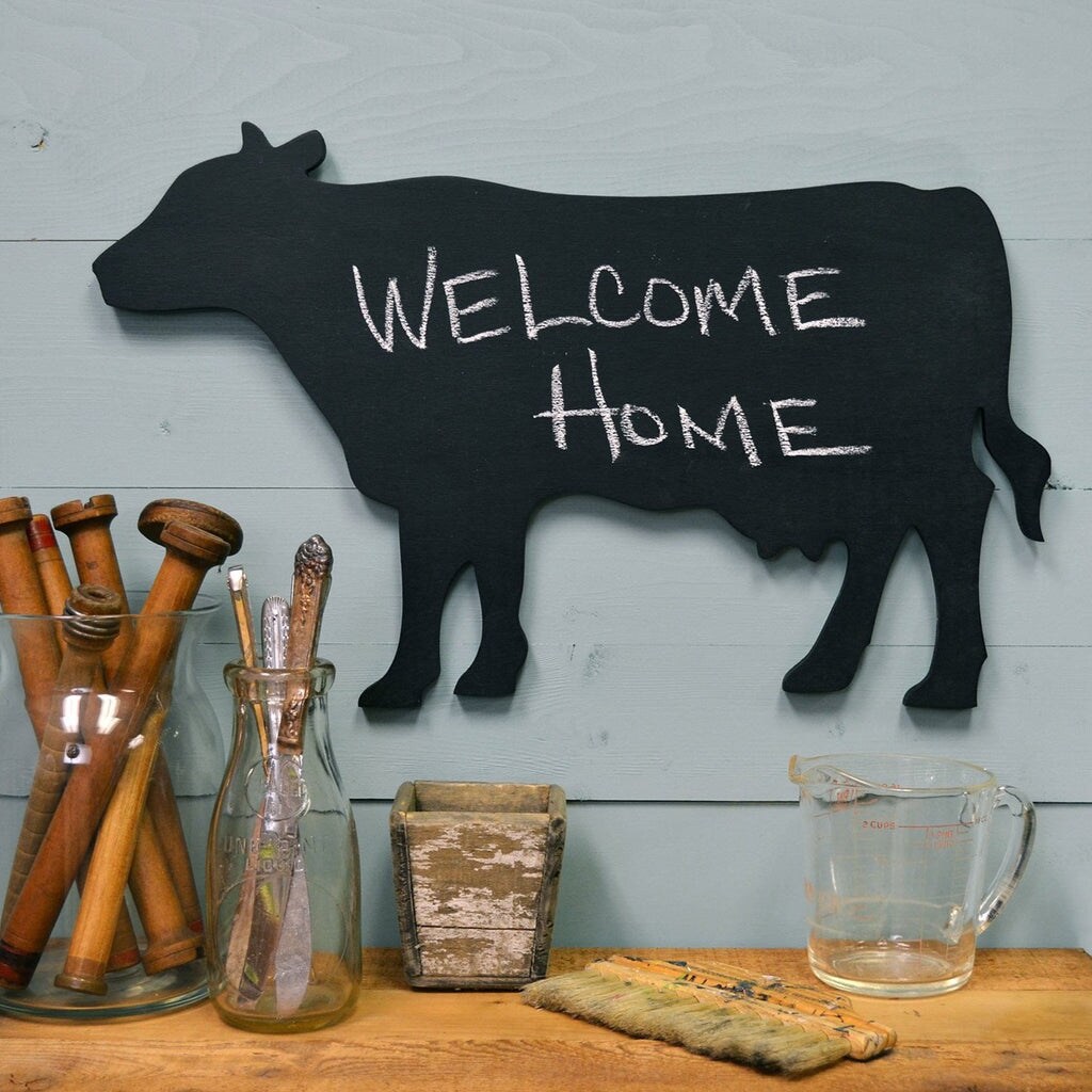 20 in. Unfinished Wooden Cow Shape