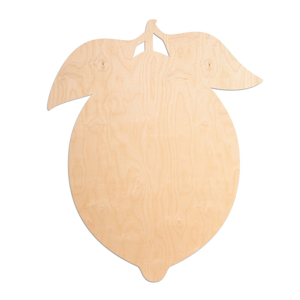 20 in. Unfinished Wooden Lemon Shape