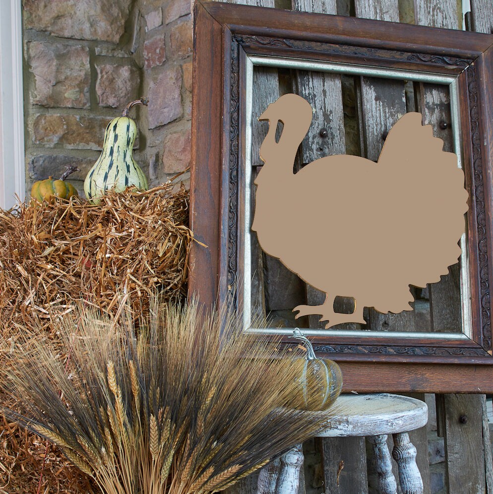 16 in. Unfinished Wooden Turkey Shape