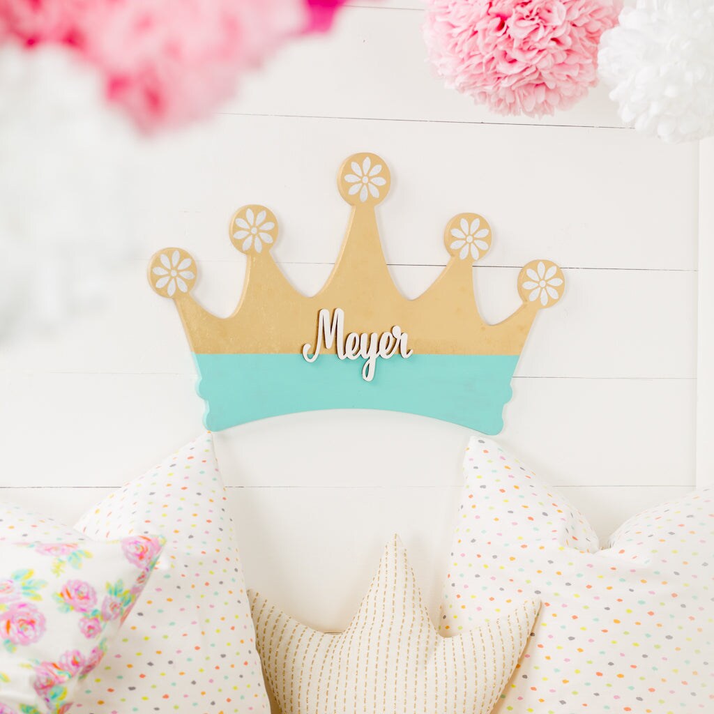 22 in. Unfinished Wooden Princess Crown Shape