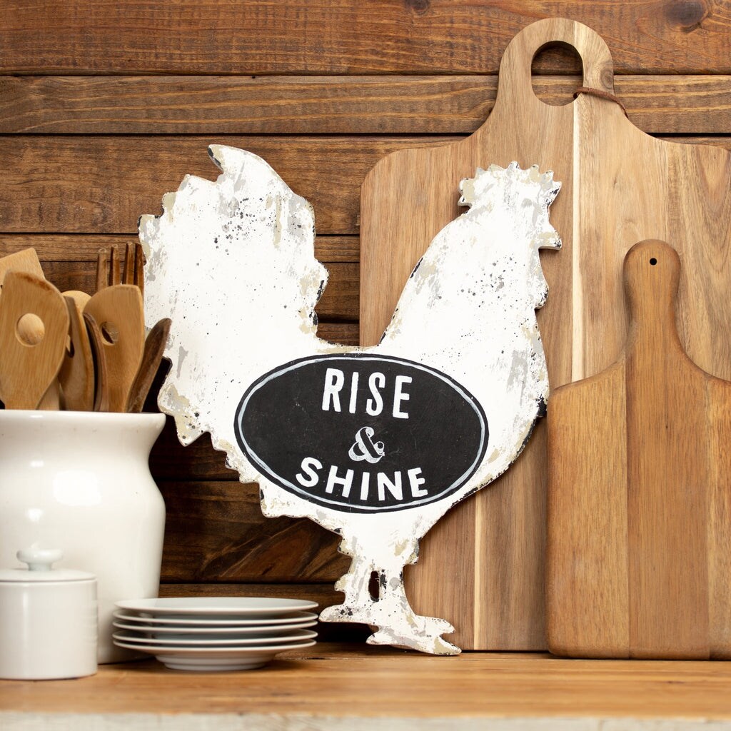 16 in. Unfinished Wooden Rooster Shape