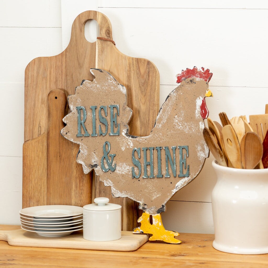 16 in. Unfinished Wooden Rooster Shape