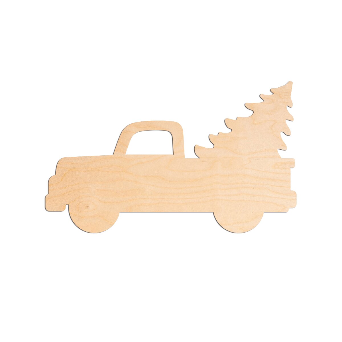 23 in. Unfinished Wooden Vintage Tree Truck