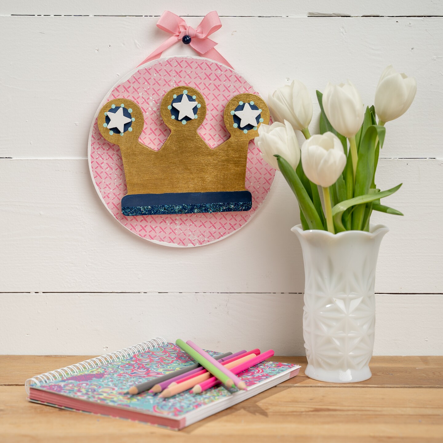 6 in. Unfinished Chunky Wooden Crown Shape