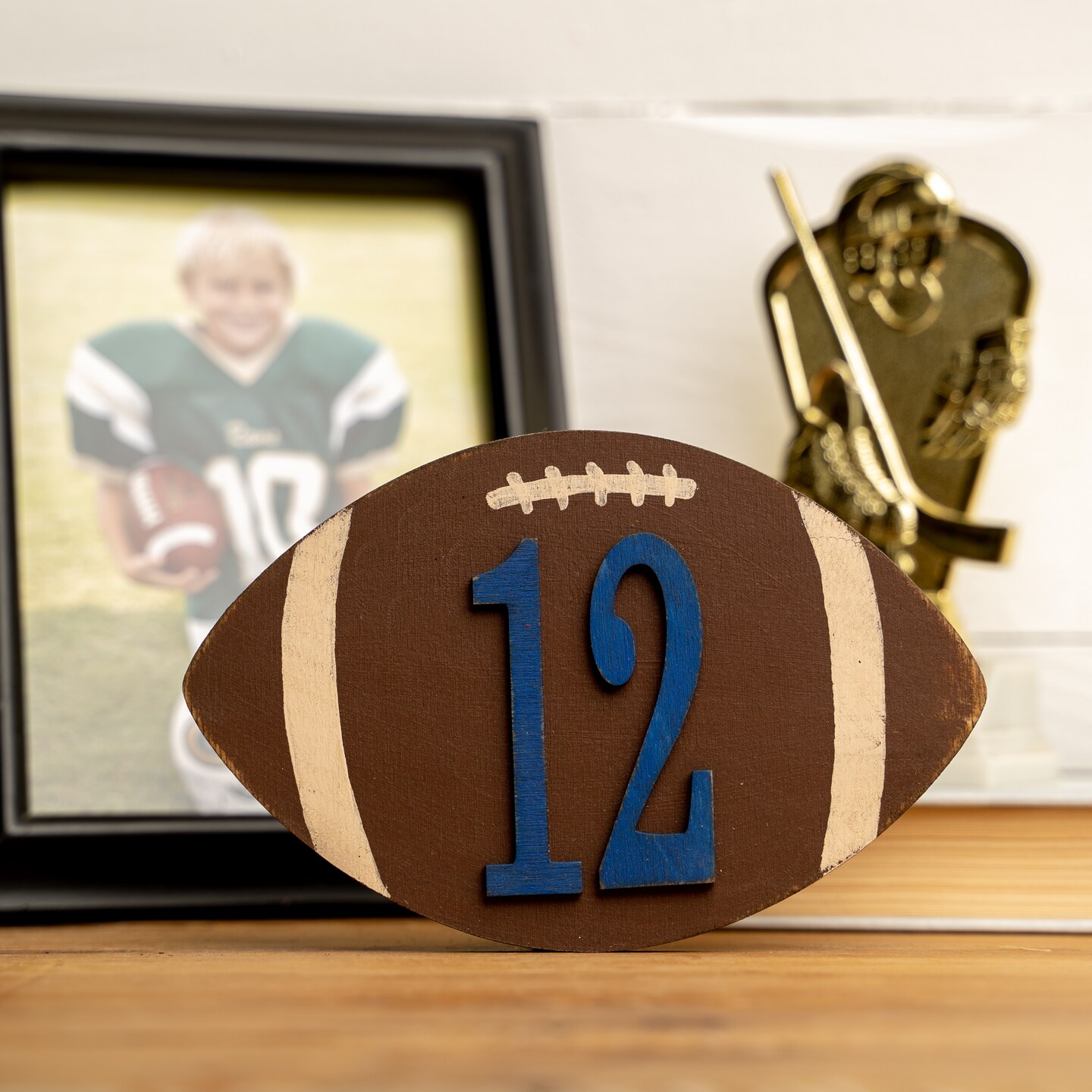 6 in. Unfinished Chunky Wooden Football Shape