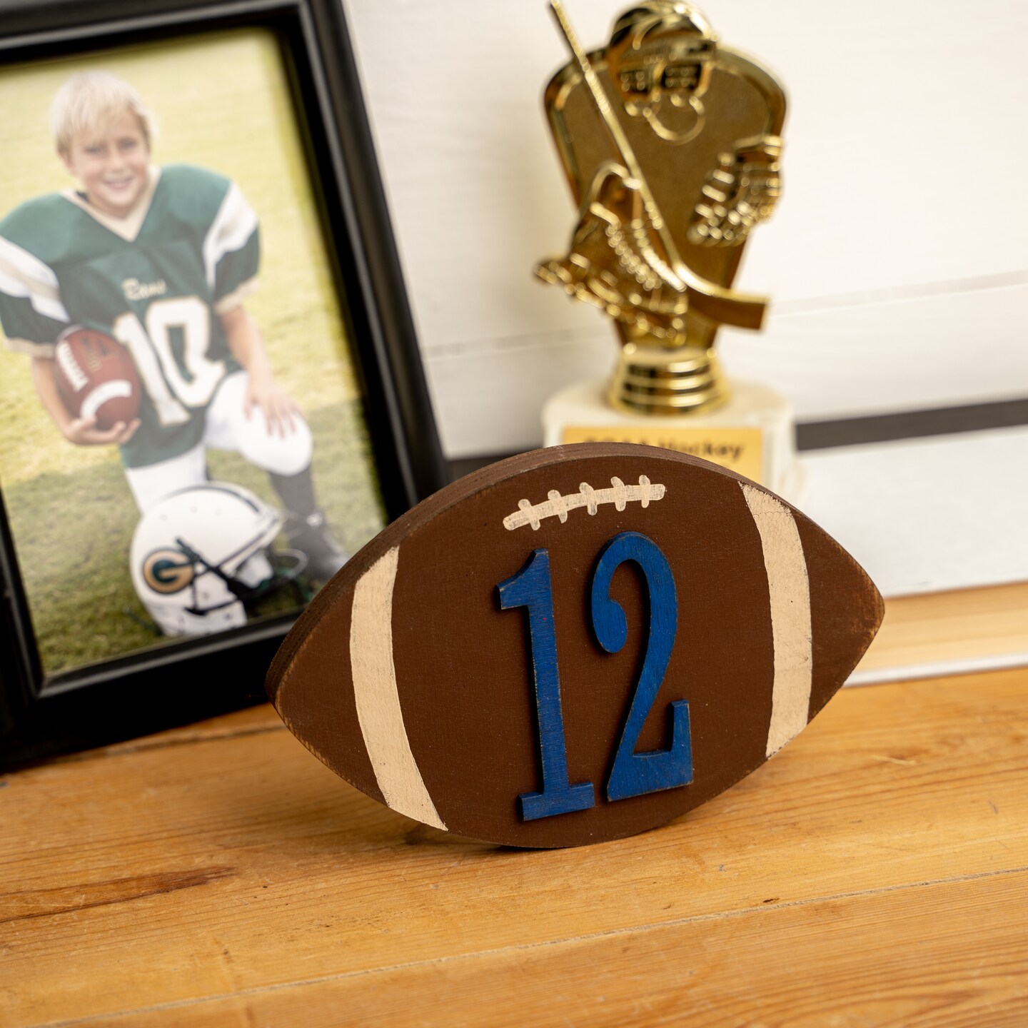 6 in. Unfinished Chunky Wooden Football Shape