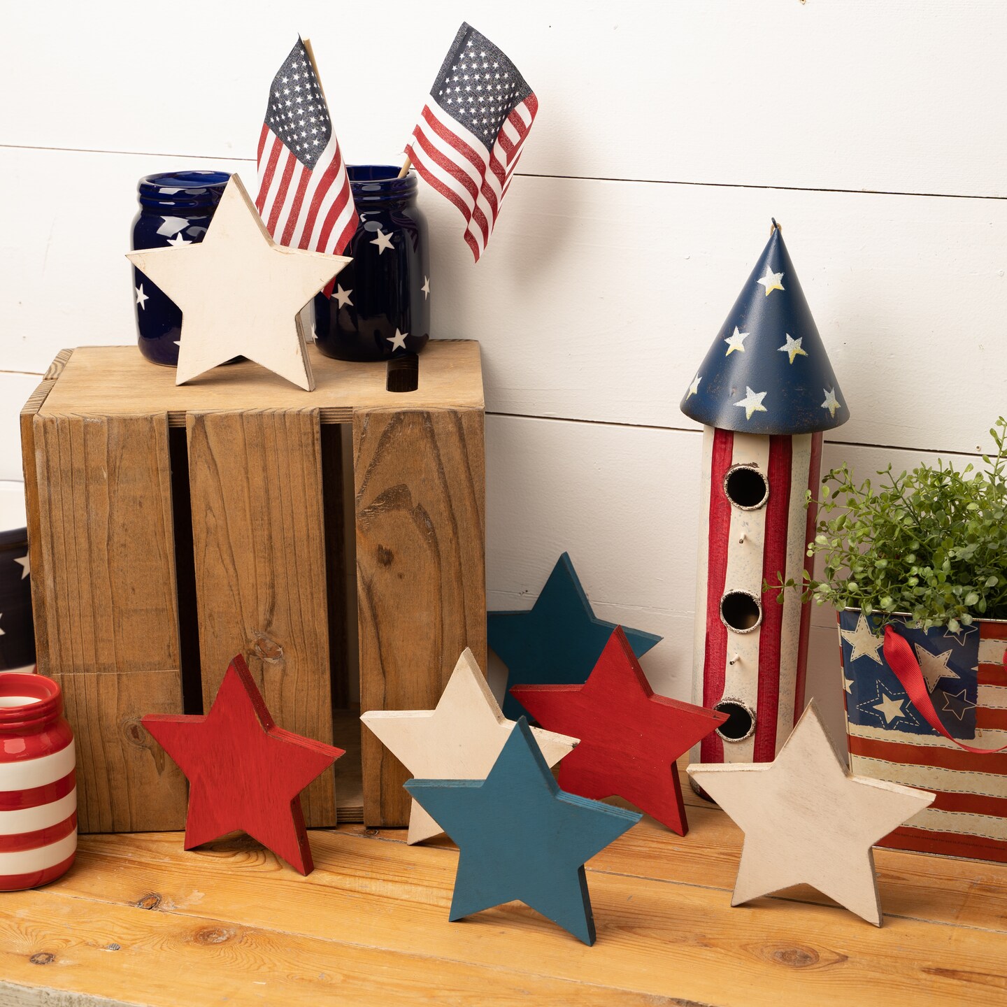 6 in. Unfinished Wooden Chunky Star Shape