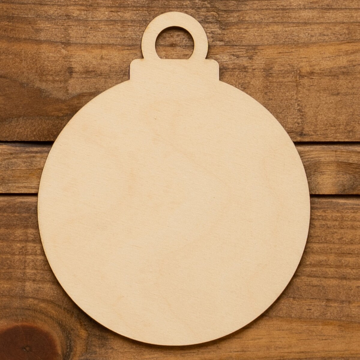 6 in. Unfinished Laser Cut Wooden Ornament