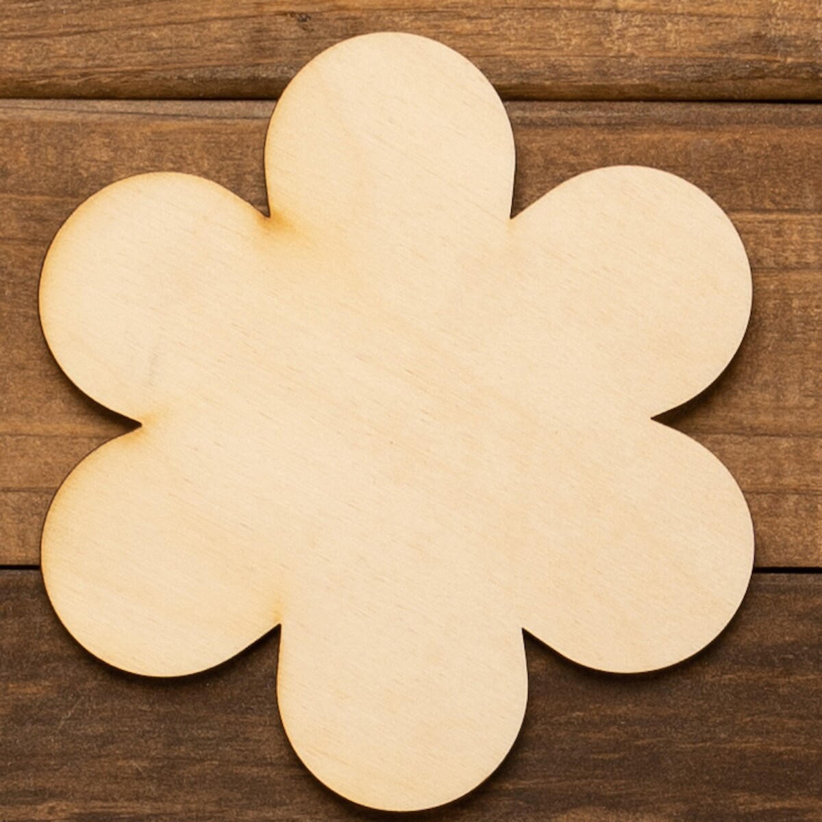 5 in. Unfinished Laser Cut Wooden Flower