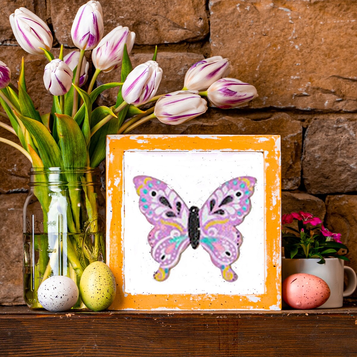 5 in. Unfinished Wooden Laser Cut Butterfly