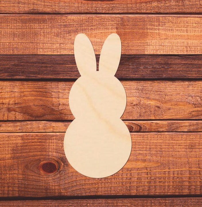 7 in. Unfinished Laser Cut Wooden Standing Bunny