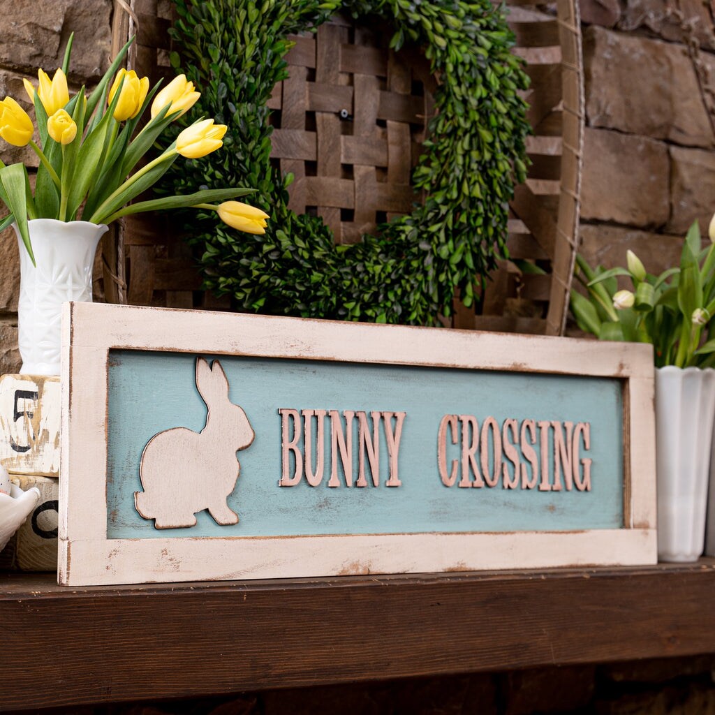 6 in. Unfinished Laser Cut Side View Bunny