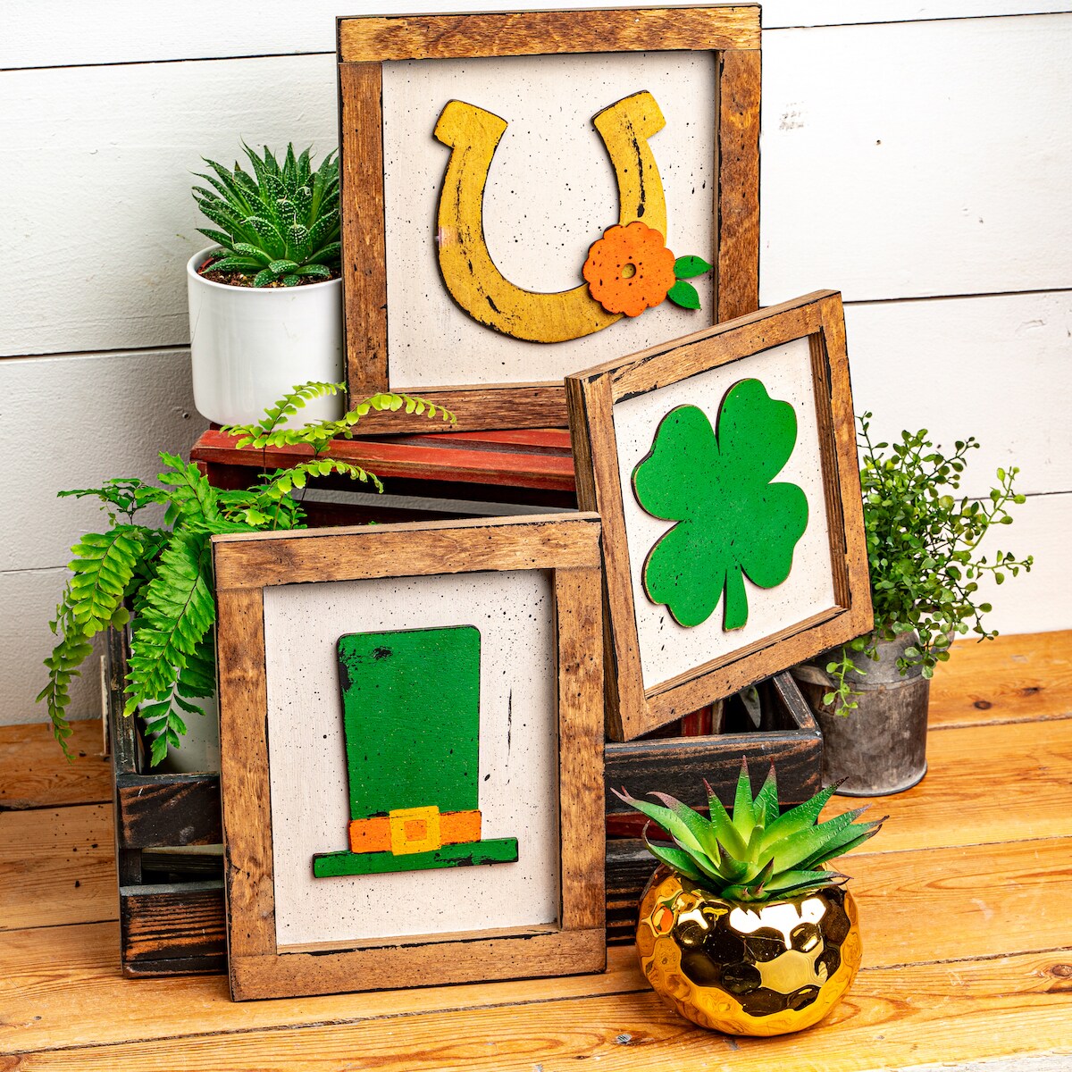 5 in. Unfinished Laser Cut Wooden Shamrock