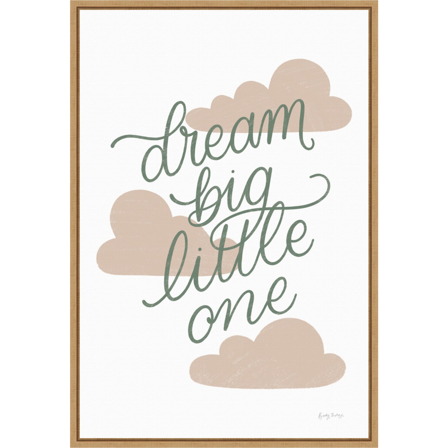 Boho Nursery IV by Becky Thorns 16-in. W x 23-in. H. Canvas Wall Art Print Framed in Natural
