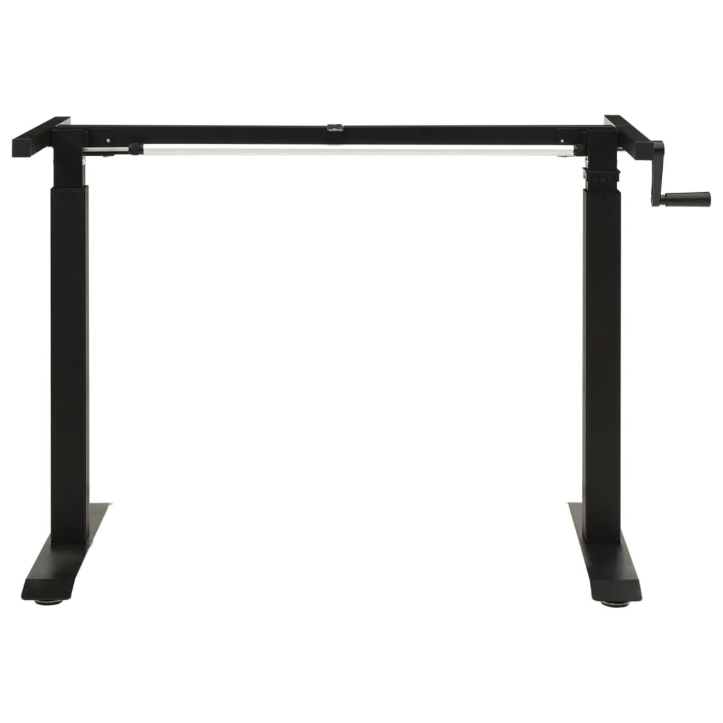 vidaXL Manual Height Adjustable Standing Desk Frame Hand Crank Black
