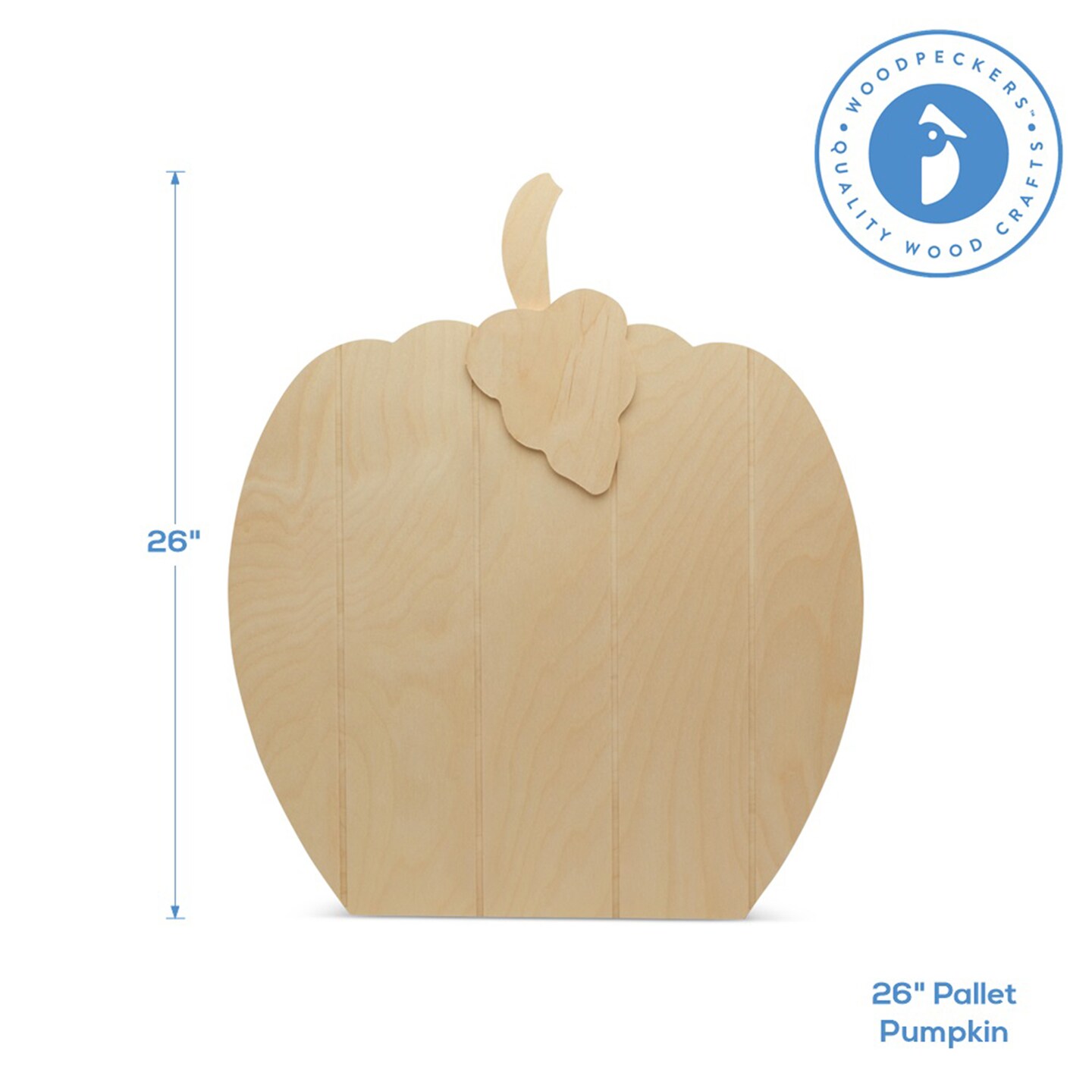 Wood Pumpkins to Paint 17 inch, Pallet-Style Cutout, Halloween Craft|Woodpeckers