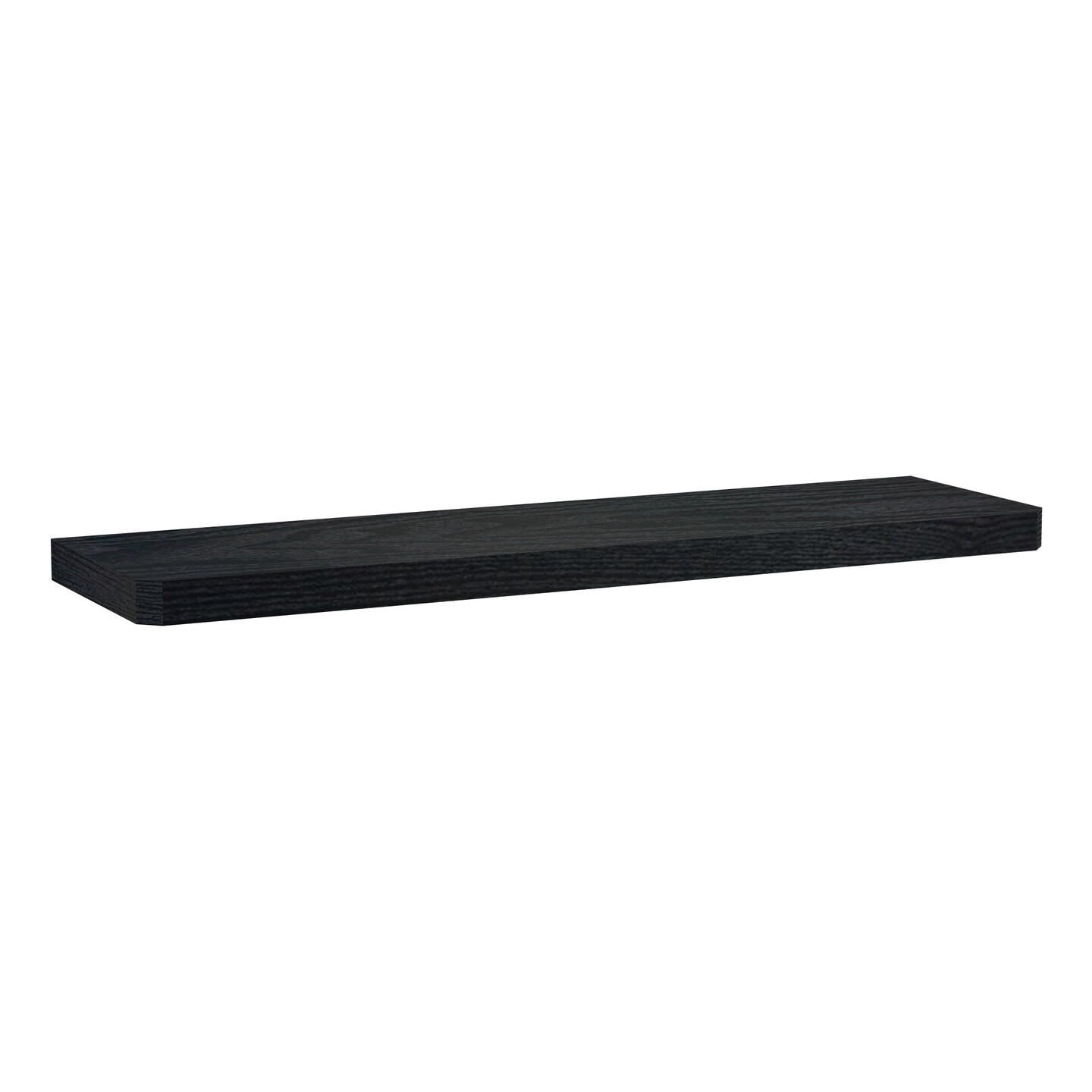 Soho Floating Shelf 36&#x22;, Black Wood Grain