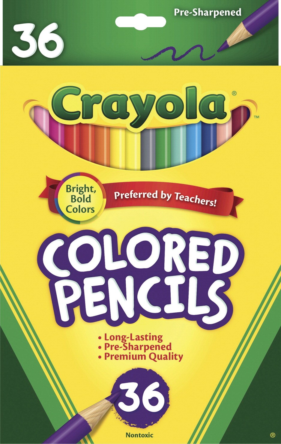 Crayola Full Size NonToxic PreSharpened Colored Pencil Set in Tuck
