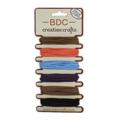 Hemptique 2.6mm Faux Leather Cord Card Set Eco Friendly Sustainable Naturally Grown Jewelry Bracelet Making Paper Crafting Scrapbooking Bookbinding Mixed Media Crocheting Macrame Seasonal Holiday Gift Wrapping Outdoor Gardening