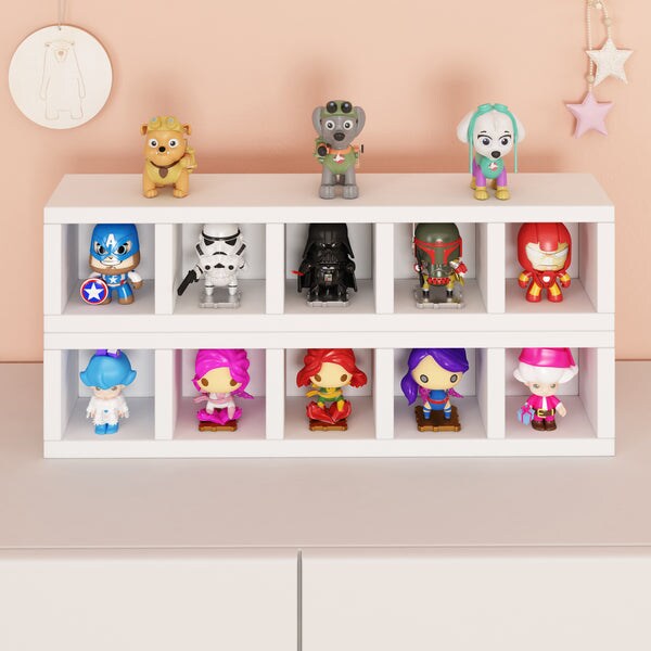 Figures Display Cubby, White