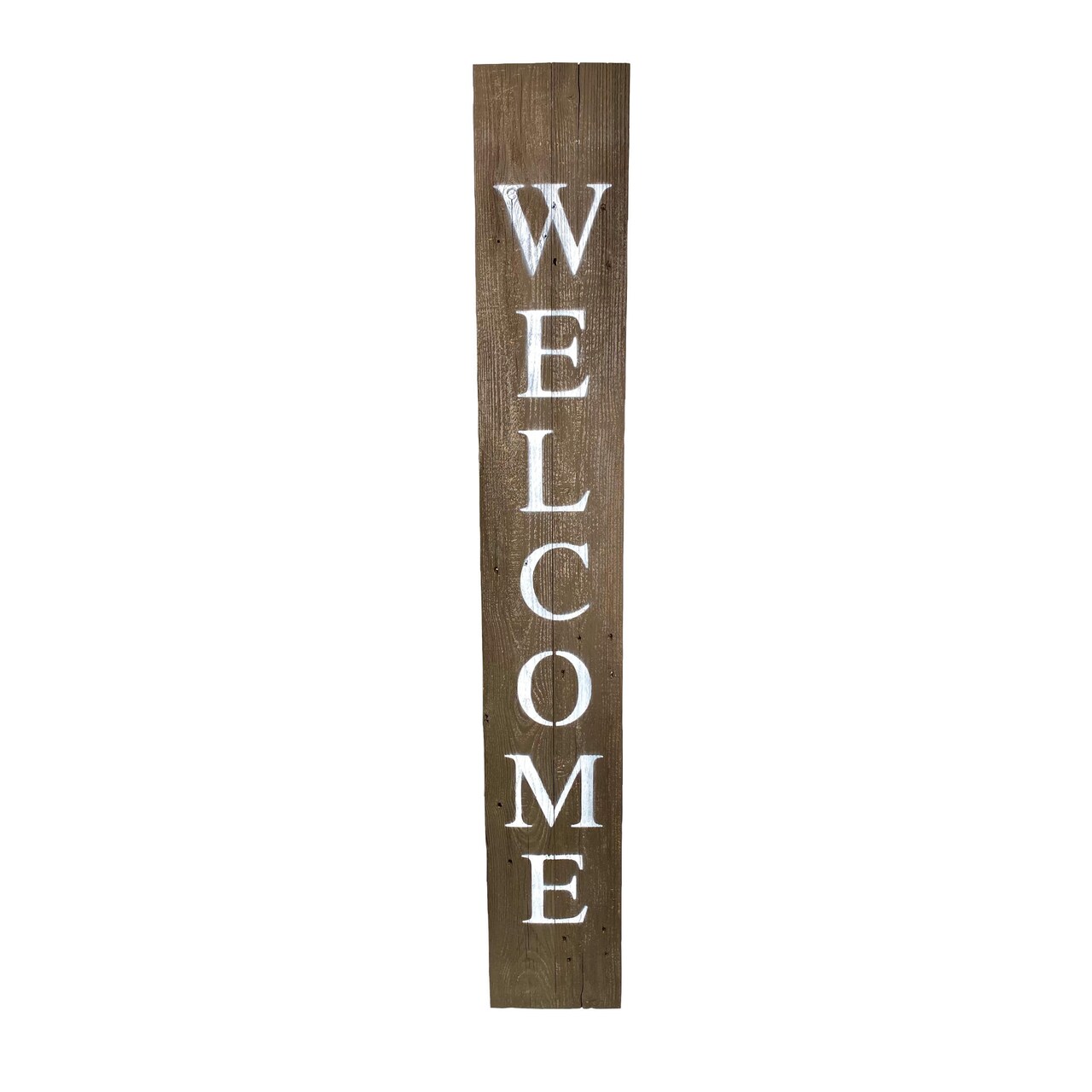 Rustic Farmhouse 5ft Vertical Front Porch Welcome Sign, Color: Brown ...